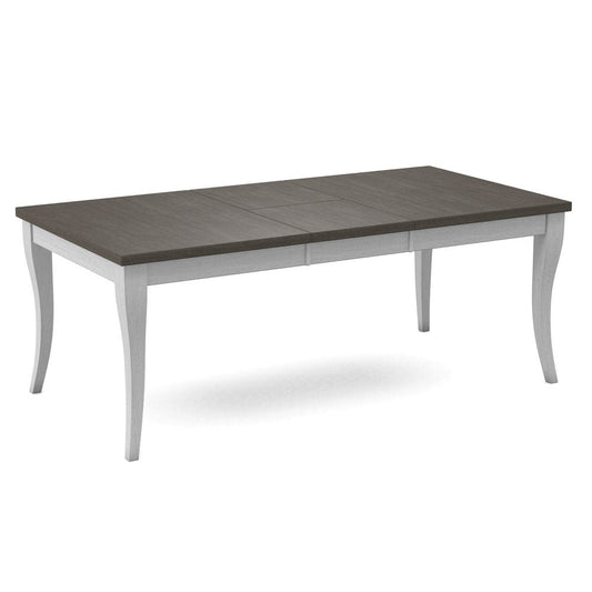 John Thomas Furniture - Curated Table Top 40X78 in Nickel with  Flair Leg & Apron in Chalk - CTT-4078-187/CLB-40-28 view 1