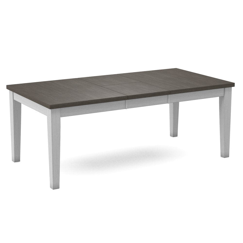 John Thomas Furniture - Curated Table Top 40X78 in Nickel with  Shaker Leg & Apron in Chalk - CTT-4078-187/CLB-42-28 view 1