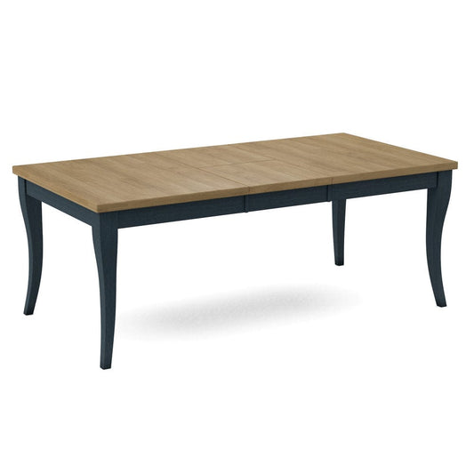 John Thomas Furniture - Curated Table Top 40X78 in Wheat with  Flair Leg & Apron in Denim - CTT-4078-178/CLB-40-81 view 1