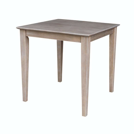 John Thomas Furniture - Dining Essentials - 30 Square Table Top w/ 30 Shaker Legs in Taupe Gray - T09-3030T_T09-30S veiw 1