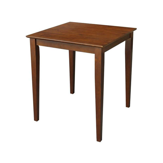 John Thomas Furniture - Dining Essentials - 30 Square Table Top w/ 36H Shaker Legs in Espresso - T581-3030T_T581-36S veiw 1