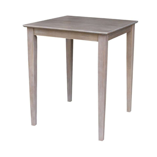 John Thomas Furniture - Dining Essentials - 30 Square Table Top w/ 36 Shaker Legs in Taupe Gray - T09-3030T_T09-36S veiw 1