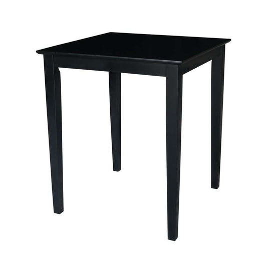John Thomas Furniture - Dining Essentials - 30 Square Table w/ 30H Shaker Legs in Black - T46-3030T_T46-30S veiw 1