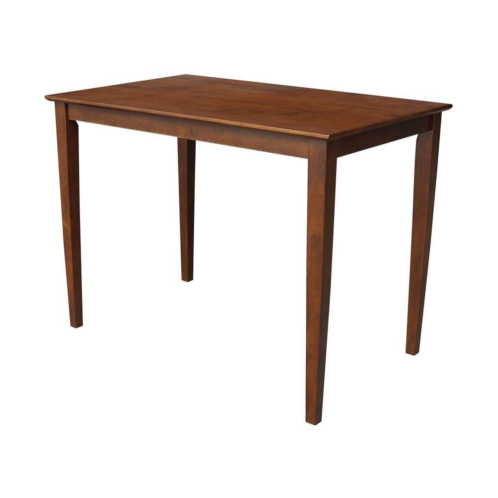 John Thomas Furniture - Dining Essentials - 30x48 Square Table Top w/ 36H Shaker Legs in Espresso - T581-3048T_T581-36S veiw 1