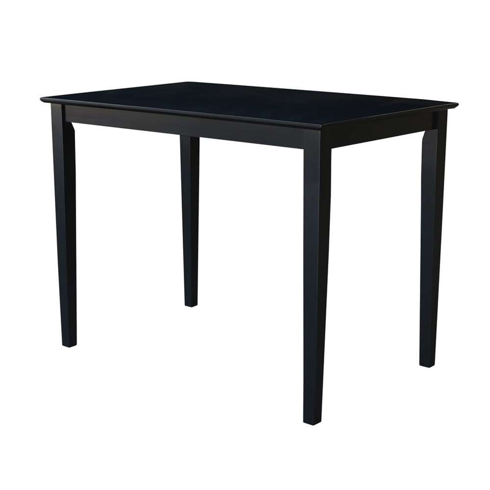 John Thomas Furniture - Dining Essentials - 30x48 Square Table w/ 36 Shaker Legs in Black - T46-3048T_T46-36S veiw 1