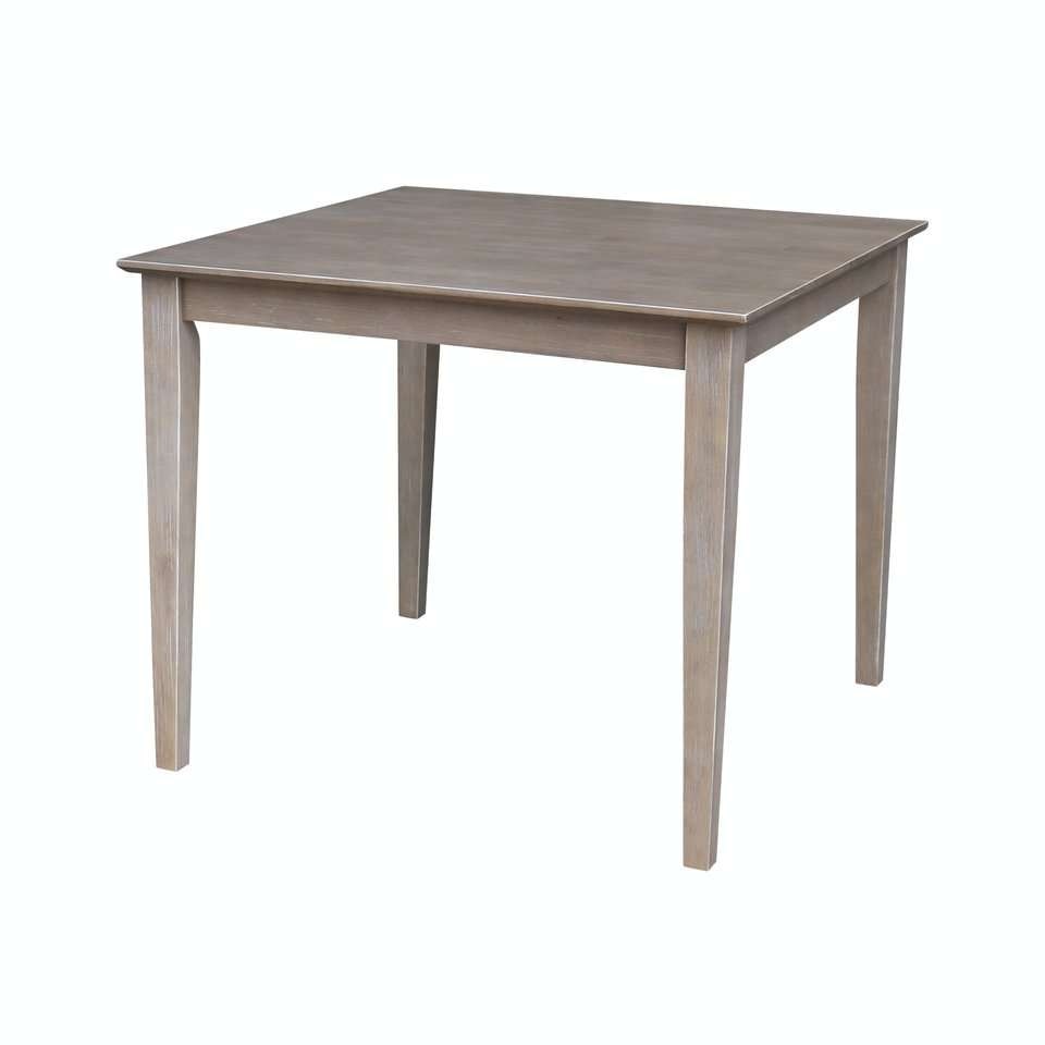 John Thomas Furniture - Dining Essentials - 36 Square Table Top w/ 30 Shaker Legs in Taupe Gray - T09-3636T_T09-30S veiw 1
