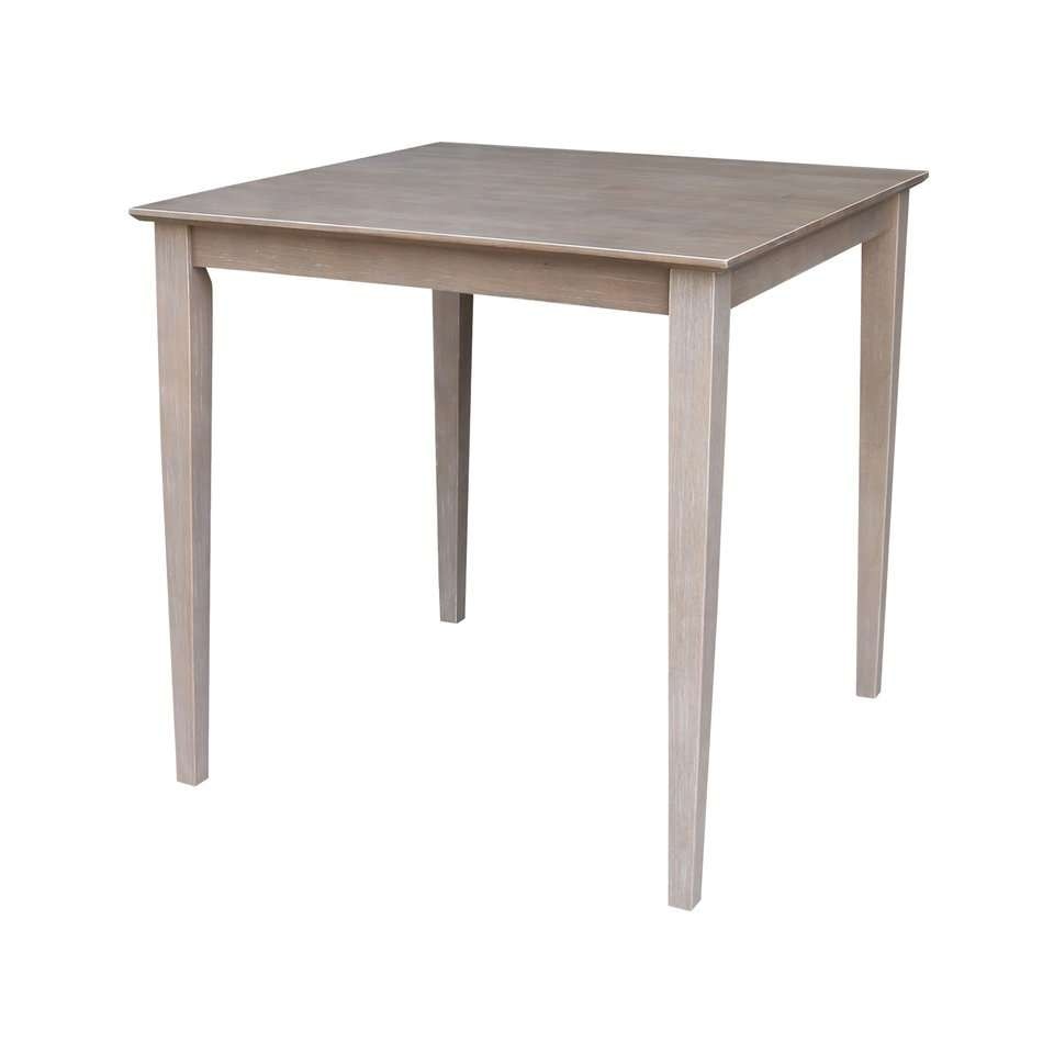 John Thomas Furniture - Dining Essentials - 36 Square Table Top w/36 Shaker Legs in Taupe Gray - T09-3636T_T09-36S veiw 1