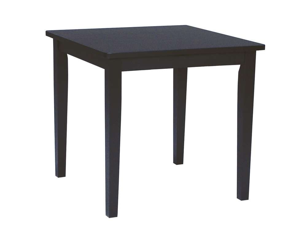 John Thomas Furniture - Dining Essentials - 36 Square Table Top w/ 30 Shaker Legs in Black - T46-3636T_T46-30S veiw 1