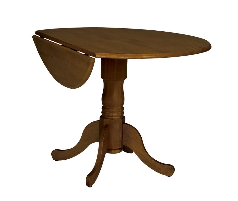 John Thomas Furniture - Dining Essentials - 42in Traditional Dropleaf Pedestal Table in Espresso  - T581-42DP veiw 1