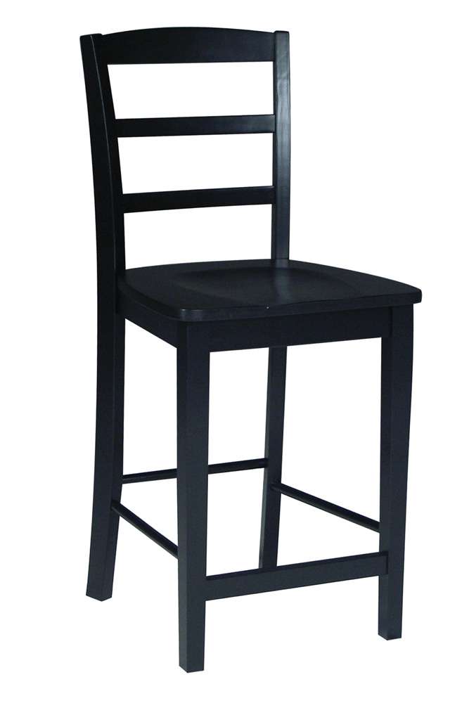 John Thomas Furniture - Dining Essentials - Black 24in Madrid Stool Rta - S46-402 veiw 1