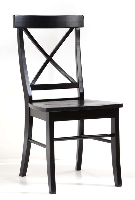John Thomas Furniture - Dining Essentials - Black X Back Chair (RTA) (Set of 2) - C46-613 veiw 1