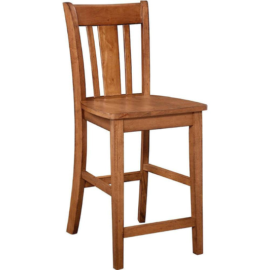 John Thomas Furniture - Dining Essentials - Bourbon Oak 24in San Remo Stool Rta - S42-102 veiw 1