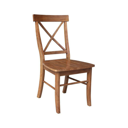 John Thomas Furniture - Dining Essentials - Bourbon Oak X Back Chair (RTA) (Set of 2) - C42-613 veiw 1