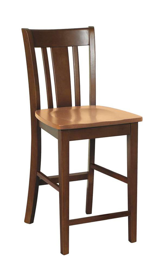 John Thomas Furniture - Dining Essentials - Cinnamon/Espresso 24in San Remo Stool Rta - S58-102 veiw 1