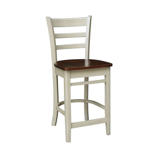 John Thomas Furniture - Dining Essentials - Espresso/Almond 24in Emily Stool Rta - S12-6172 veiw 1