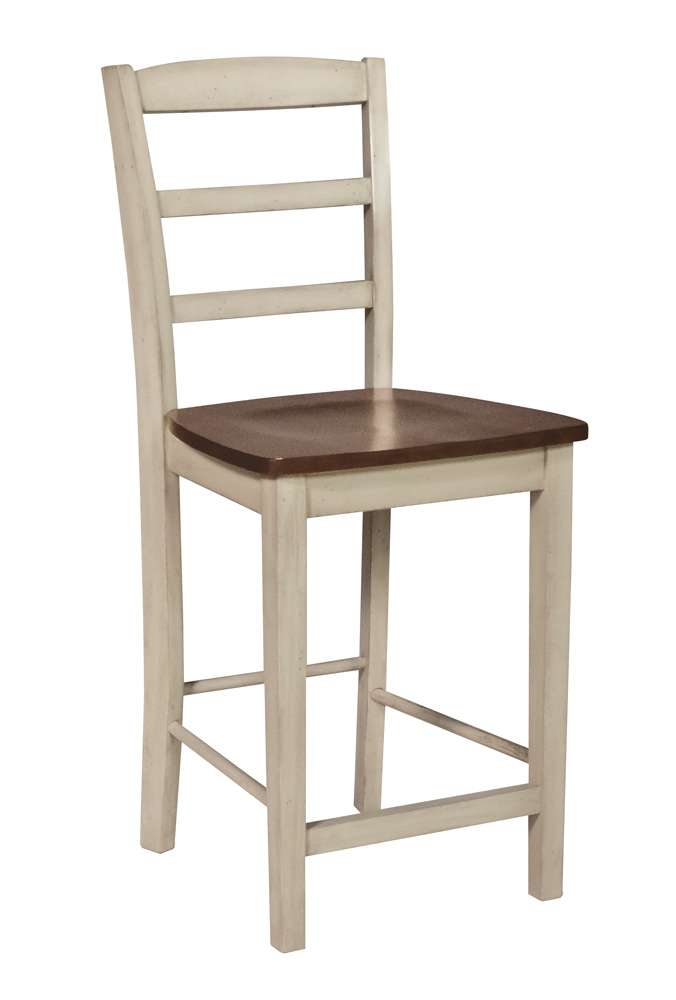 John Thomas Furniture - Dining Essentials - Espresso/Almond 24in Madrid Stool Rta - S12-402 veiw 1