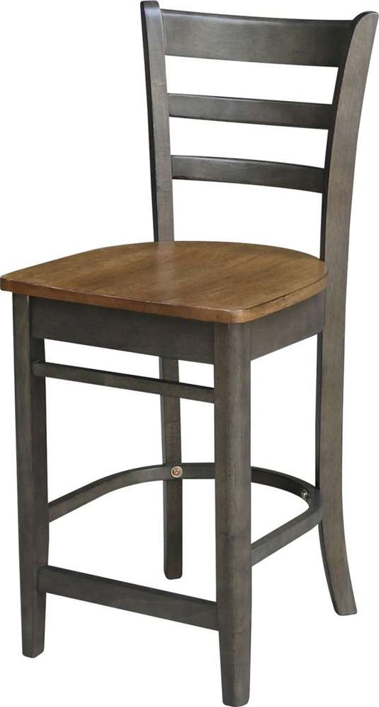 John Thomas Furniture - Dining Essentials - Hickory/Coal 24in Emily Stool Rta - S45-6172 veiw 1