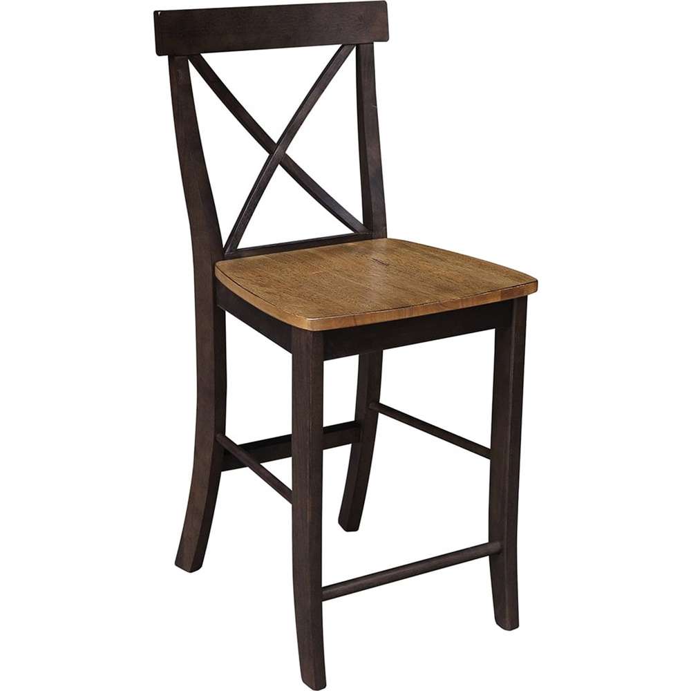 John Thomas Furniture - Dining Essentials - Hickory/Coal 24in X Back Stool Rta - S45-6132 veiw 1