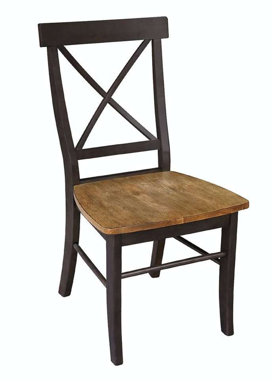 John Thomas Furniture - Dining Essentials - Hickory/Coal X Back Chair (RTA) (Set of 2) - C45-613 veiw 1
