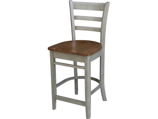 John Thomas Furniture - Dining Essentials - Hickory/Stone 24in Emily Stool Rta - S41-6172 veiw 1