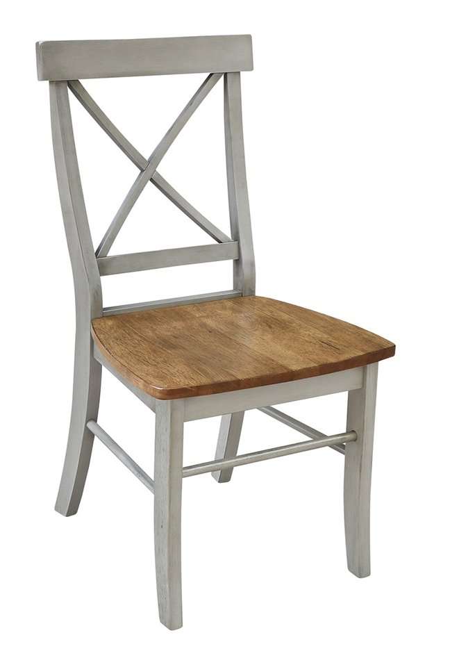 John Thomas Furniture - Dining Essentials - Hickory/Stone X Back Chair (RTA) (Set of 2) - C41-613 veiw 1