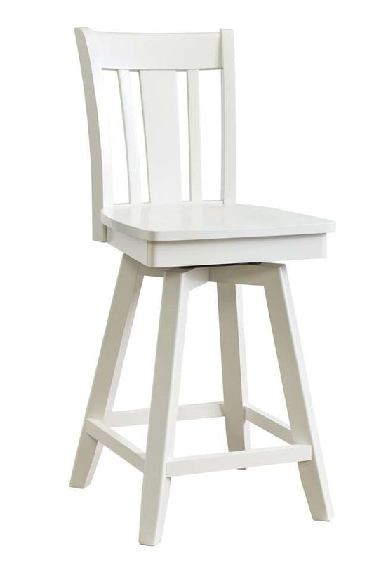 John Thomas Furniture - Dining Essentials - San Remo Swivel Stool in Pure White - S08-102SWB veiw 1