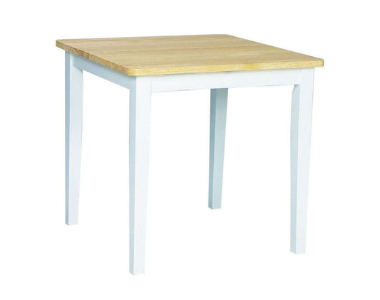 John Thomas Furniture - Dining Essentials - Square Table in White & Natural - T02-3030 veiw 1