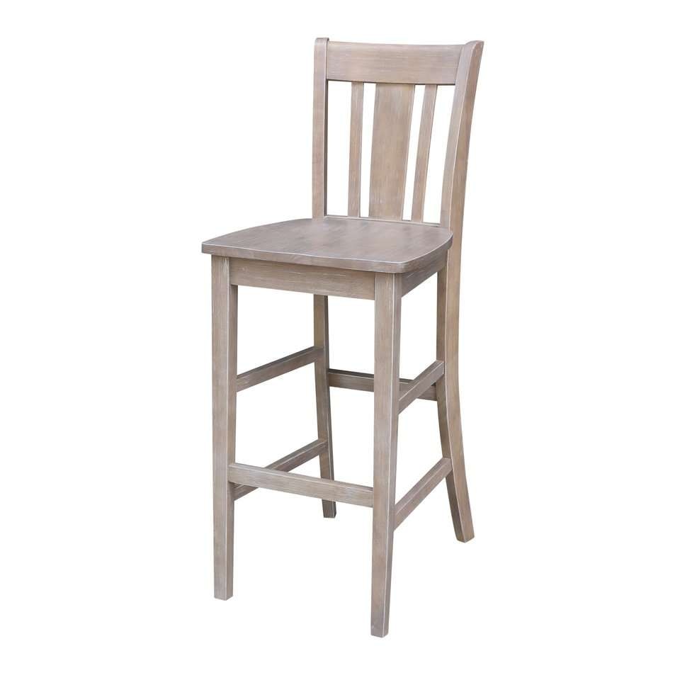 John Thomas Furniture - Dining Essentials - Taupe Gray 30in San Remo Stool - S09-103B veiw 1
