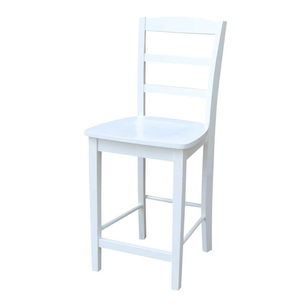 John Thomas Furniture - Dining Essentials - White 24in Madrid Stool Rta - S08-402 veiw 1