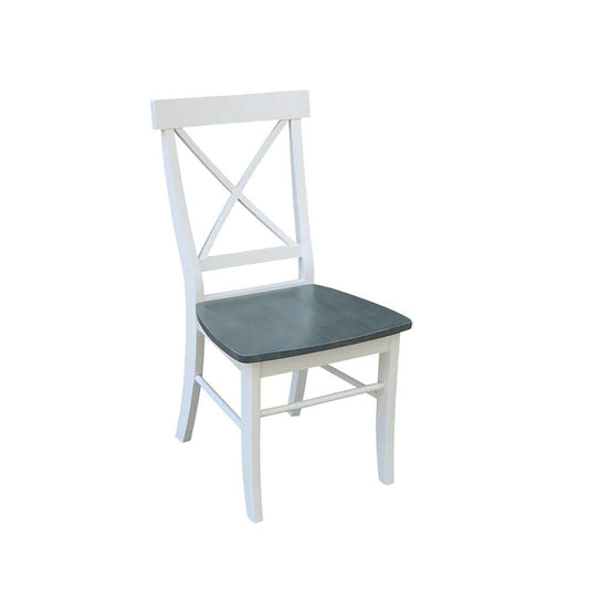John Thomas Furniture - Dining Essentials - White/Gray X Back Chair (RTA) (Set of 2) - C05-613 veiw 1