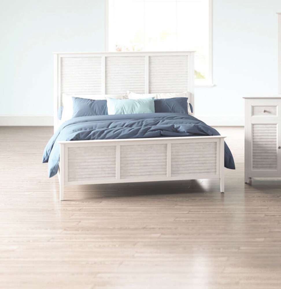 John Thomas Furniture - Hampton - Queen High Tide 90 Degree Bed in Chalk and White - BD128-1201QH_BD128-1201QF_BD08-901QR veiw 1