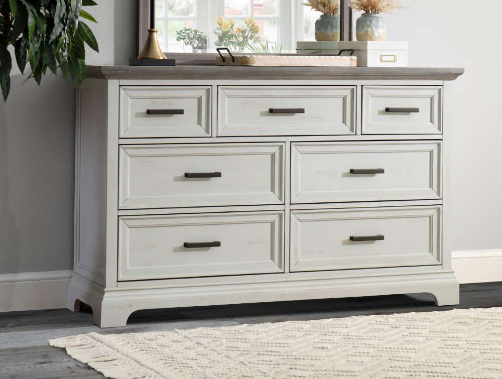 John Thomas Furniture - Summit - 7D Dresser in Mist & Heather Gray - BD85-3007 view 1