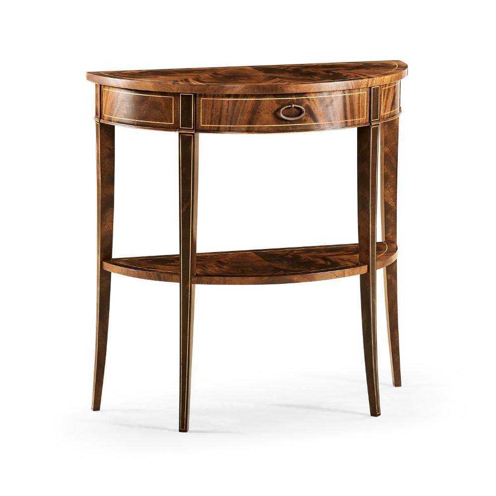 Jonathan Charles Fine Furniture - Clean & Classic - Boxwood Stringing Demilune Console - 494002-LAM veiw 1