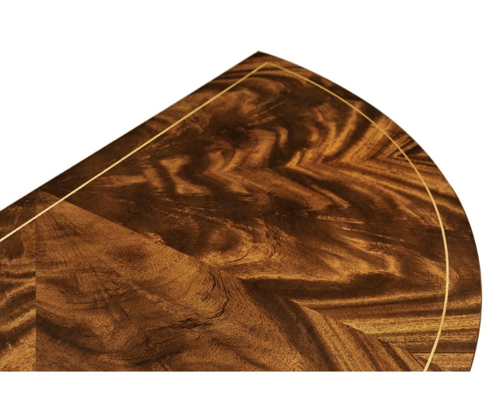 Jonathan Charles Fine Furniture - Clean & Classic - Boxwood Stringing Demilune Console - 494002-LAM veiw 5