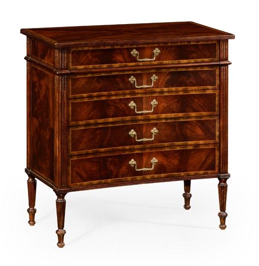 Jonathan Charles Fine Furniture - Buckingham Mahogany Chest of Drawers with Concave Profile - 493089-MAH veiw 1