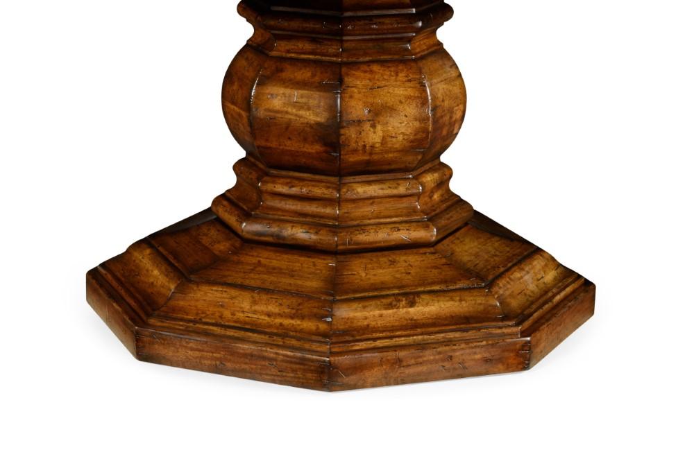 Jonathan Charles Fine Furniture - Casually Country 59in Walnut Circular Dining Table with Self-Storing Leaves - 491130-59D-CFW veiw 4