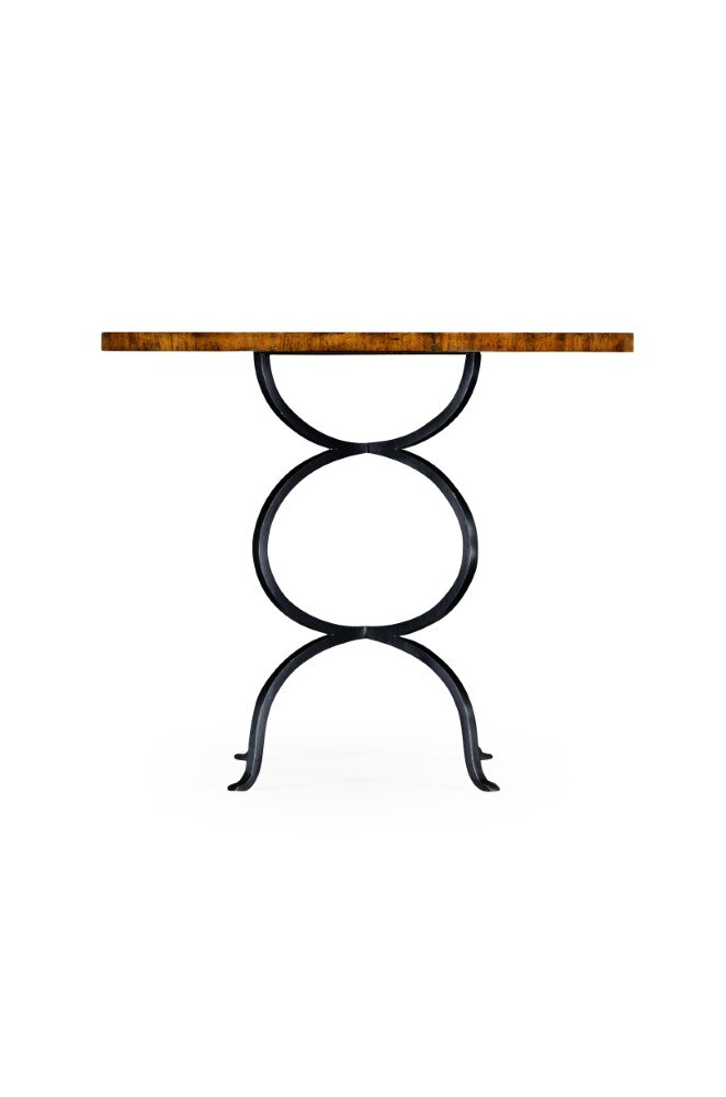 Jonathan Charles Fine Furniture - Casually Country Walnut Bistro Style Panelled Round Centre Table - 491045-CFW veiw 2