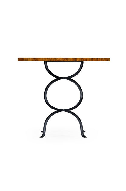 Jonathan Charles Fine Furniture - Casually Country Walnut Bistro Style Panelled Round Centre Table - 491045-CFW veiw 2