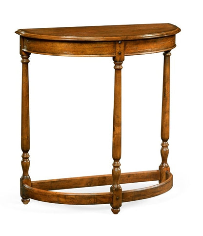 Jonathan Charles Fine Furniture - Casually Country Walnut Demilune Console Table - 491162-CFW veiw 1