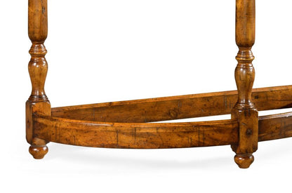 Jonathan Charles Fine Furniture - Casually Country Walnut Demilune Console Table - 491162-CFW veiw 4