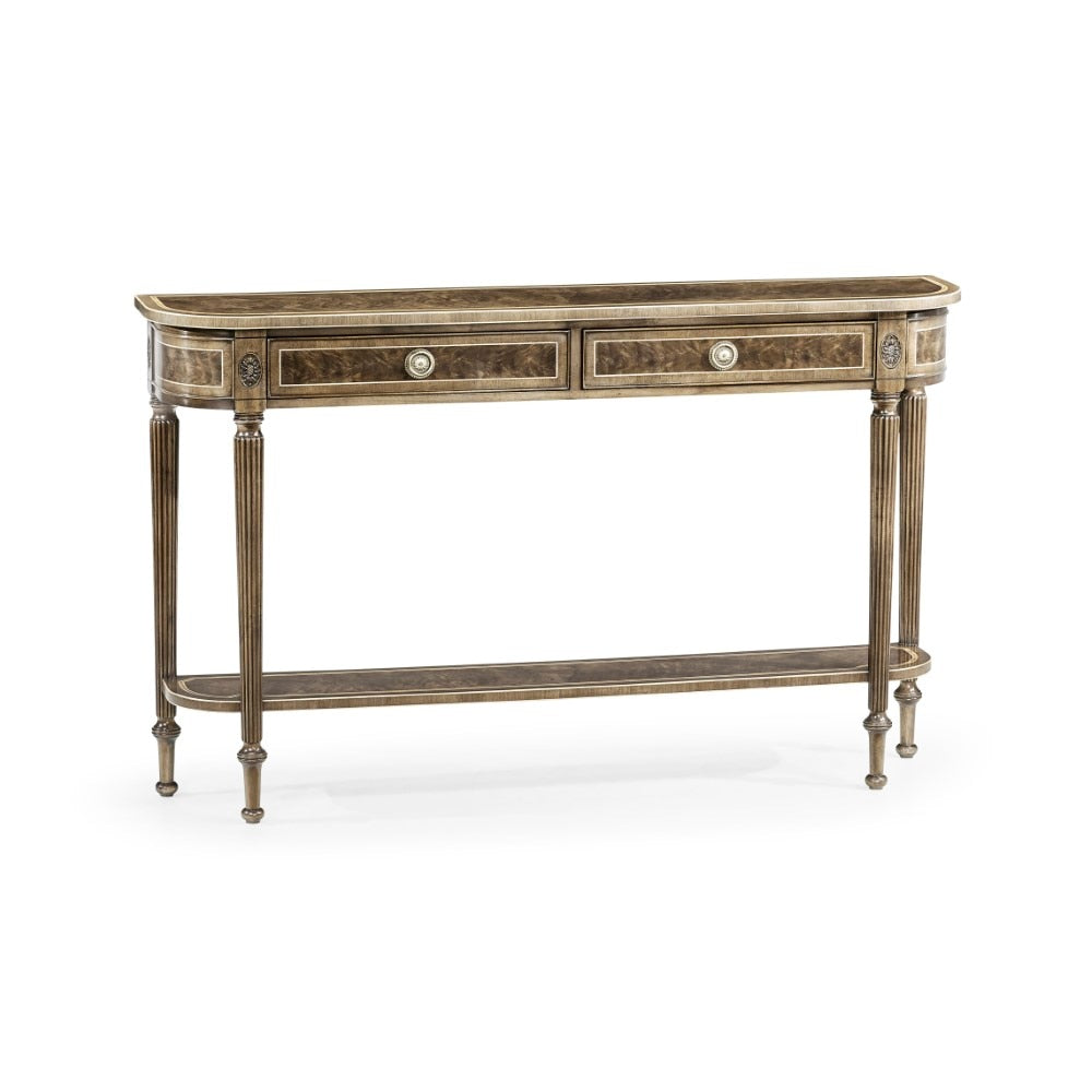 Jonathan Charles Fine Furniture - Buckingham - Classic Regency Style Bleached Mahogany Console Table with Undertier - 494600-MBL veiw 1