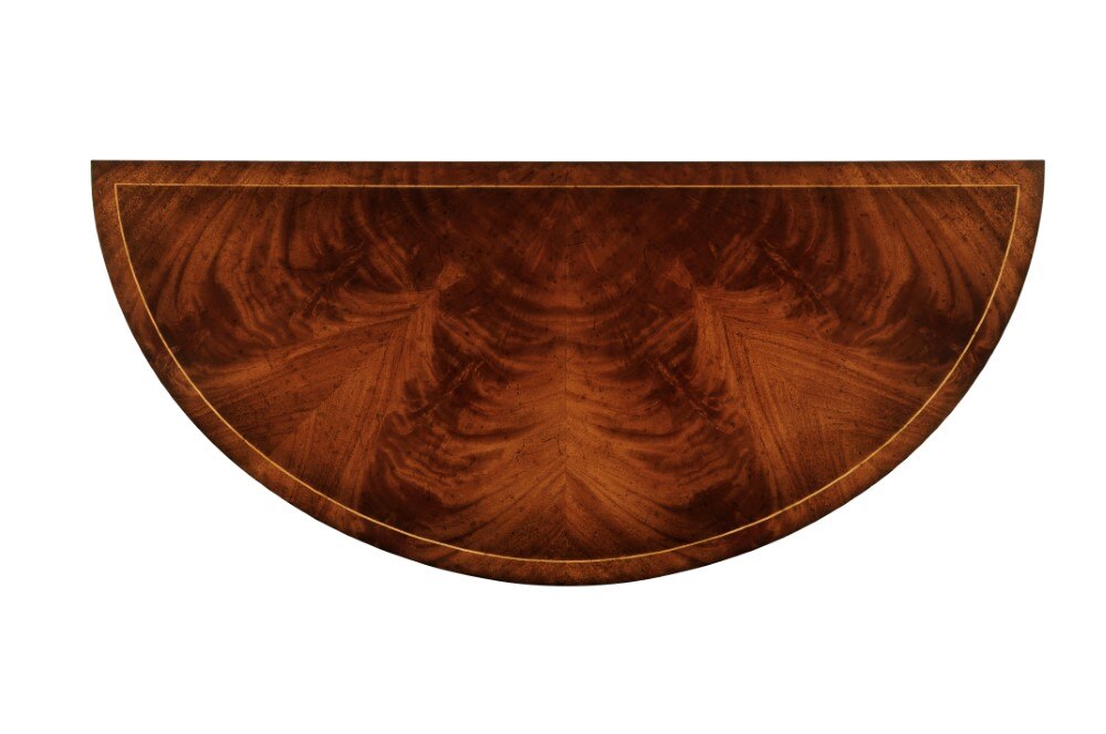 Jonathan Charles Fine Furniture - Clean and Classic Biedermeier Style Mahogany Demilune Cabinet - 494004-LAM veiw 4