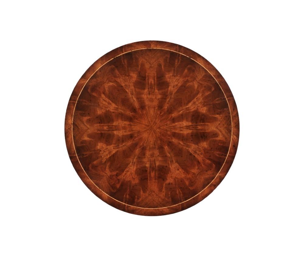 Jonathan Charles Fine Furniture - Clean and Classic Round Mahogany Side Table Fine Stringing - 494003-LAM veiw 4