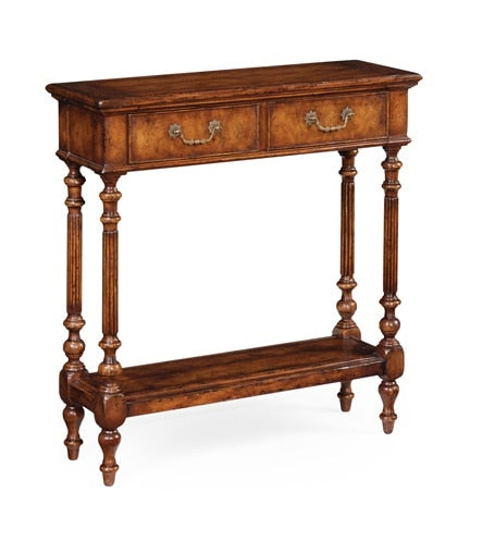 Jonathan Charles Fine Furniture - Country Farmhouse Narrow Walnut Small Console Table - 493143-WCD veiw 1