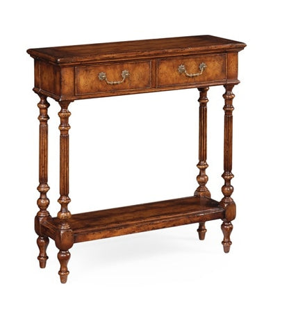 Jonathan Charles Fine Furniture - Country Farmhouse Narrow Walnut Small Console Table - 493143-WCD veiw 1