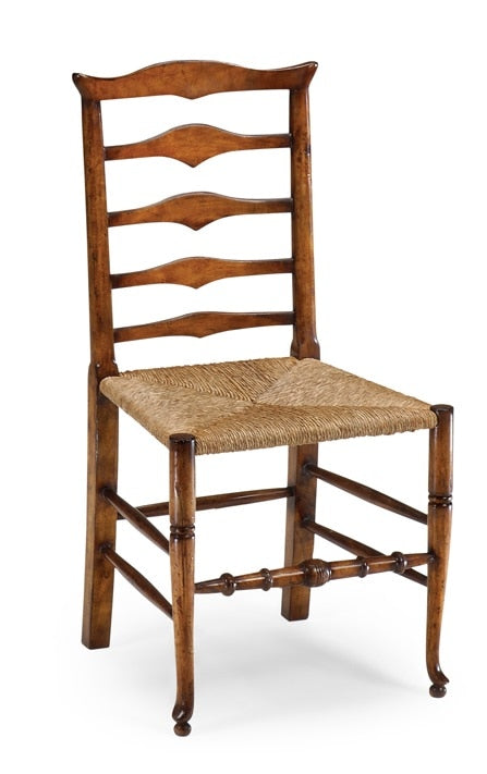 Jonathan Charles Fine Furniture - Country Farmhouse Triangular Detail Ladder Back Chair with Rush Side Seat - 492300-SC-WAL veiw 1