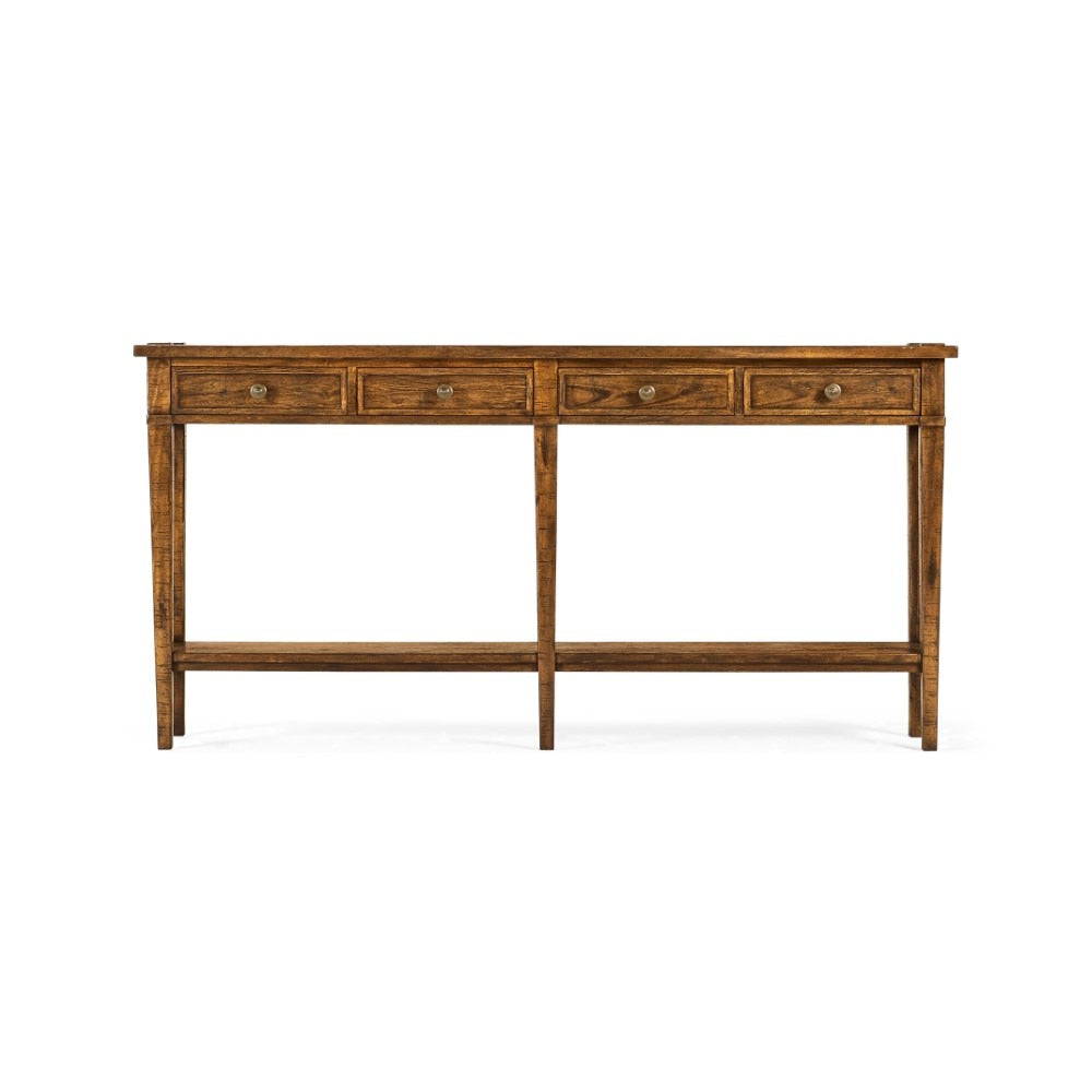 Jonathan Charles Fine Furniture - Casually Country - Country Walnut Four Drawer Console - 491083-CFW veiw 2