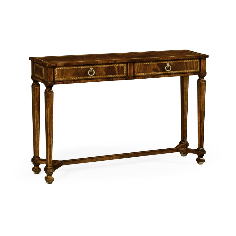 Jonathan Charles Fine Furniture - Buckingham - Empire Style Mahogany Two Drawers Console - 494846-MAH veiw 1