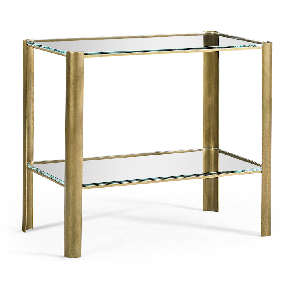 Jonathan Charles Fine Furniture - Brass & Glass End Table - 494975-LAB view 1