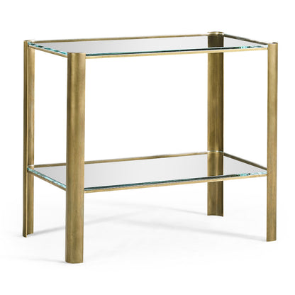 Jonathan Charles Fine Furniture - Brass & Glass End Table - 494975-LAB view 1